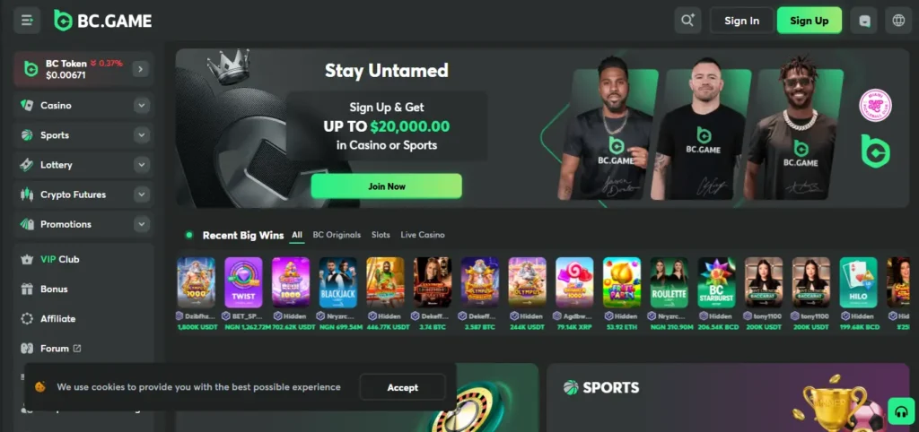 BC Game is new real earning app